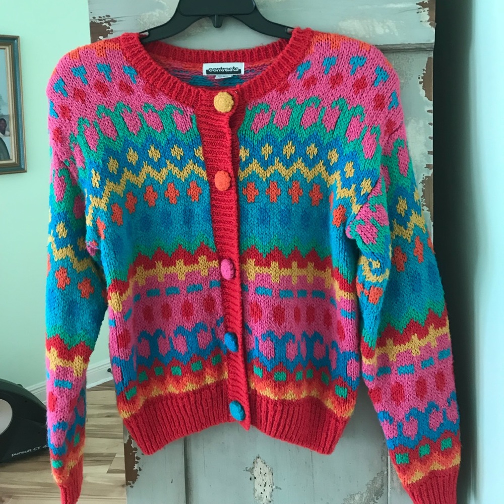 Ladies sweater/contrast